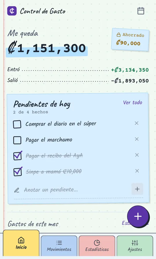 La libreta personalizada con hoja verde y notas azules